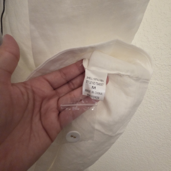 MIOU MUSE Linen Vest in White - Picture 4 of 4